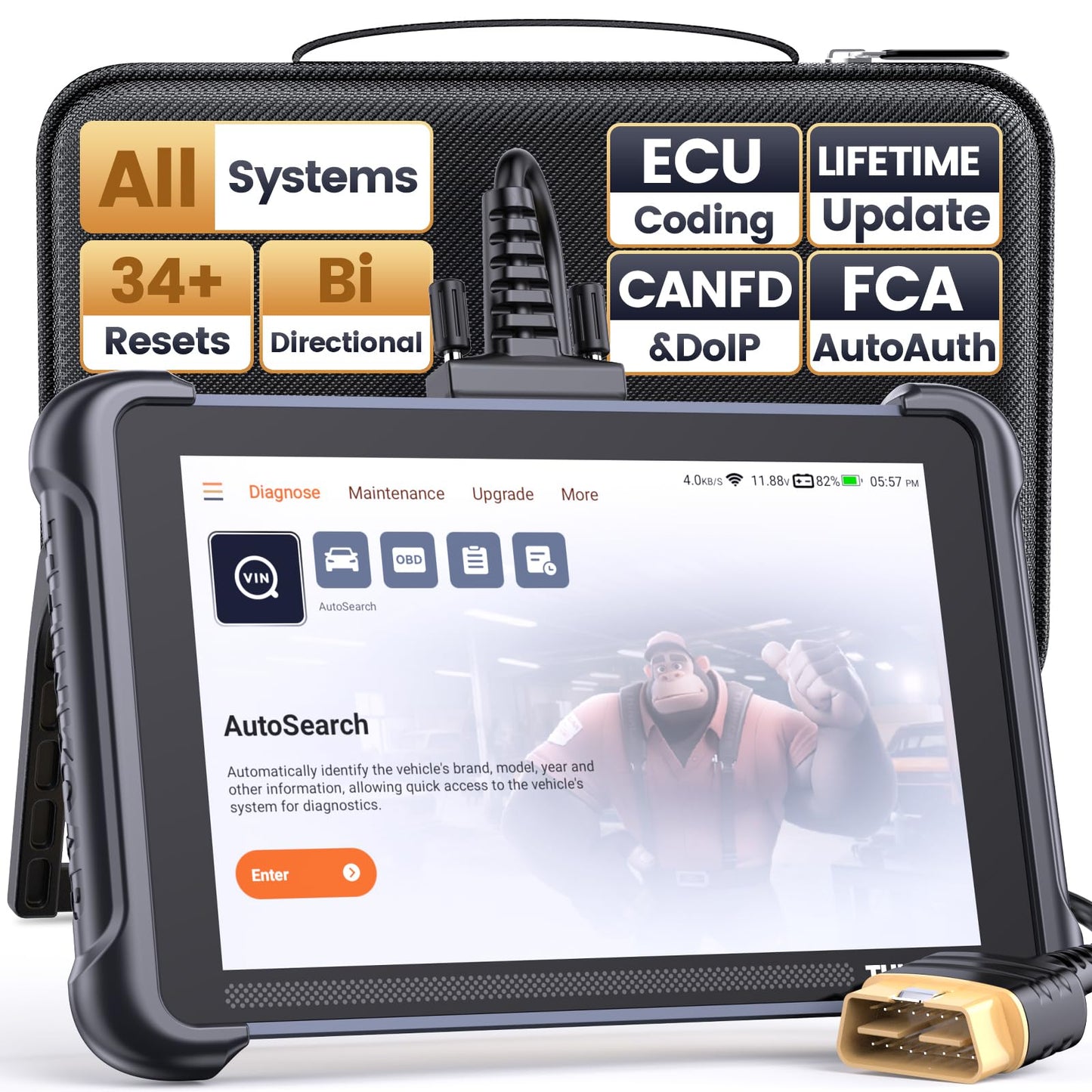 Bidirectional OBD2 Scanner with ECU Coding