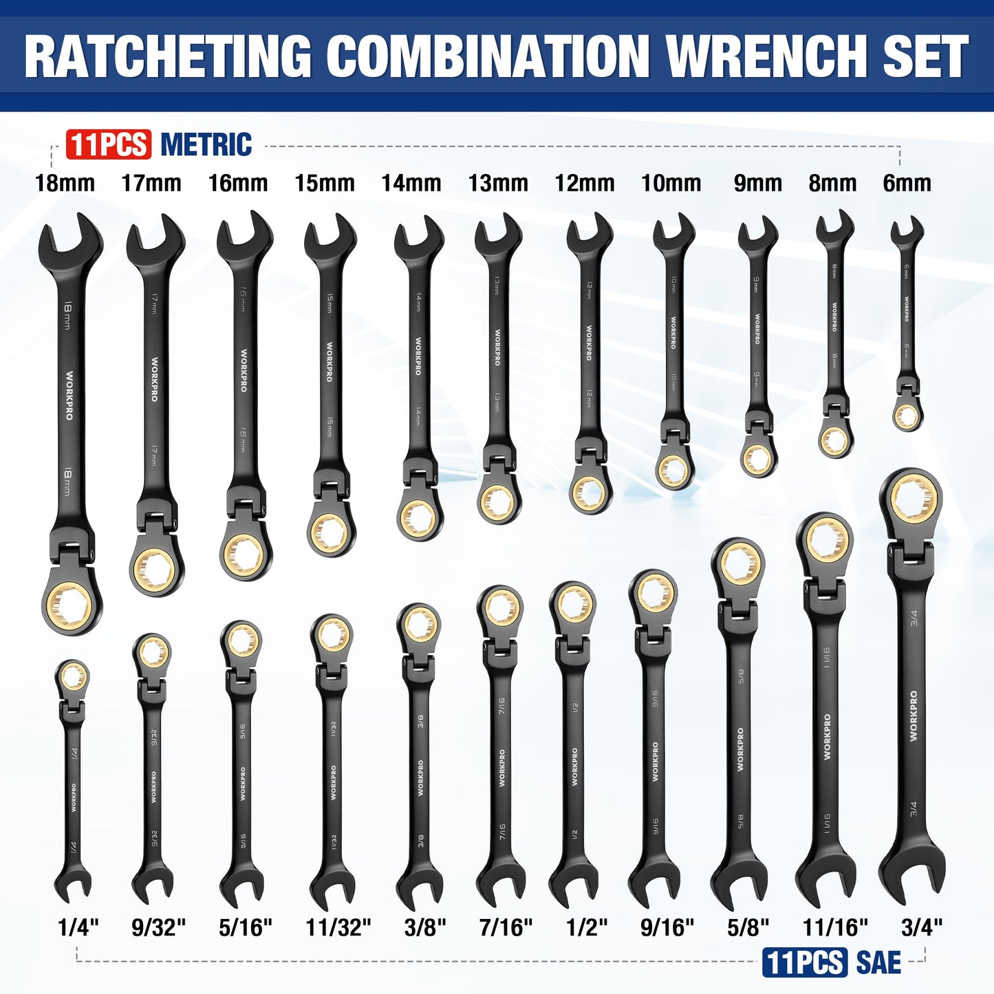 22-Piece Wrench Set