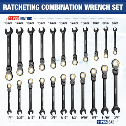 22-Piece Wrench Set