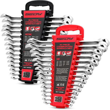 Combination Wrench Set with Magnetic Organizer