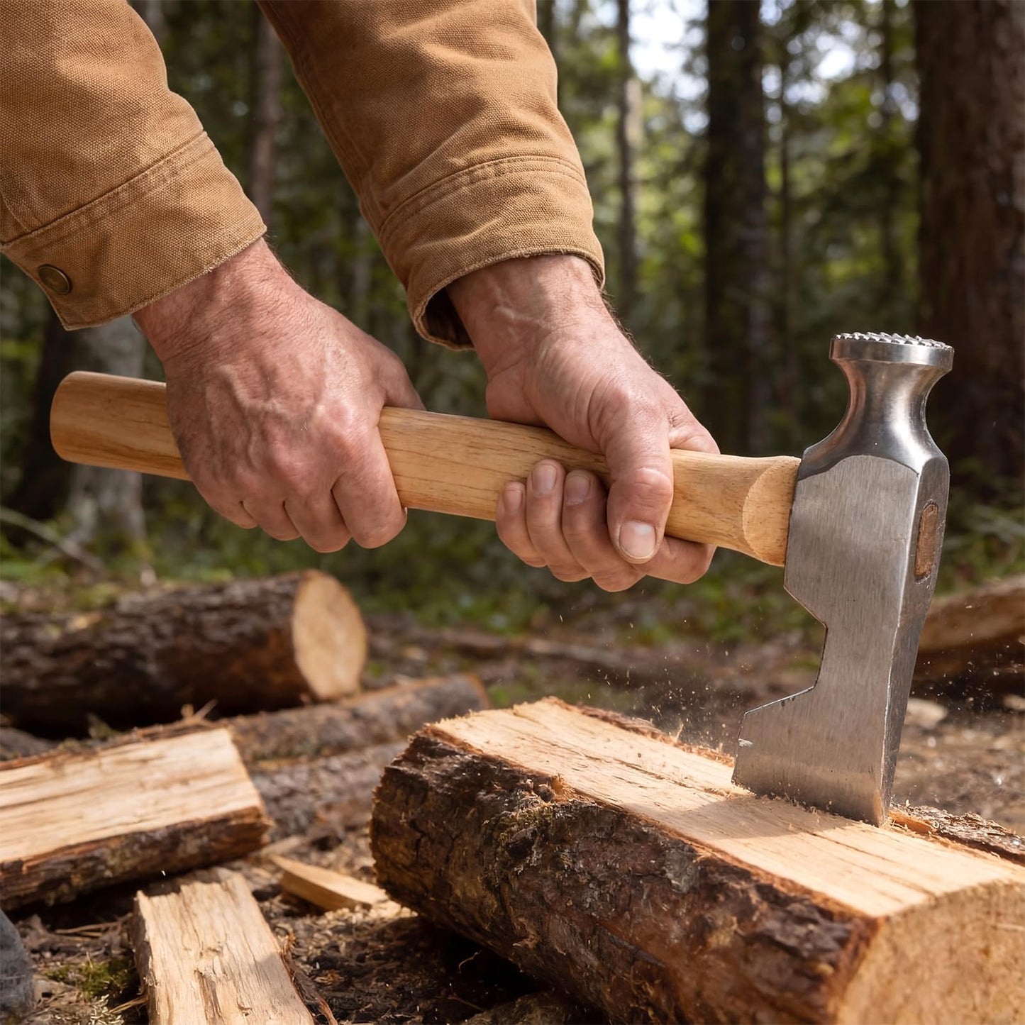 2-Piece Drywall Hammer Set with Wood Handle